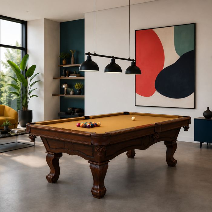 Tavolo da biliardo mod. Country marrone da 8 piedi